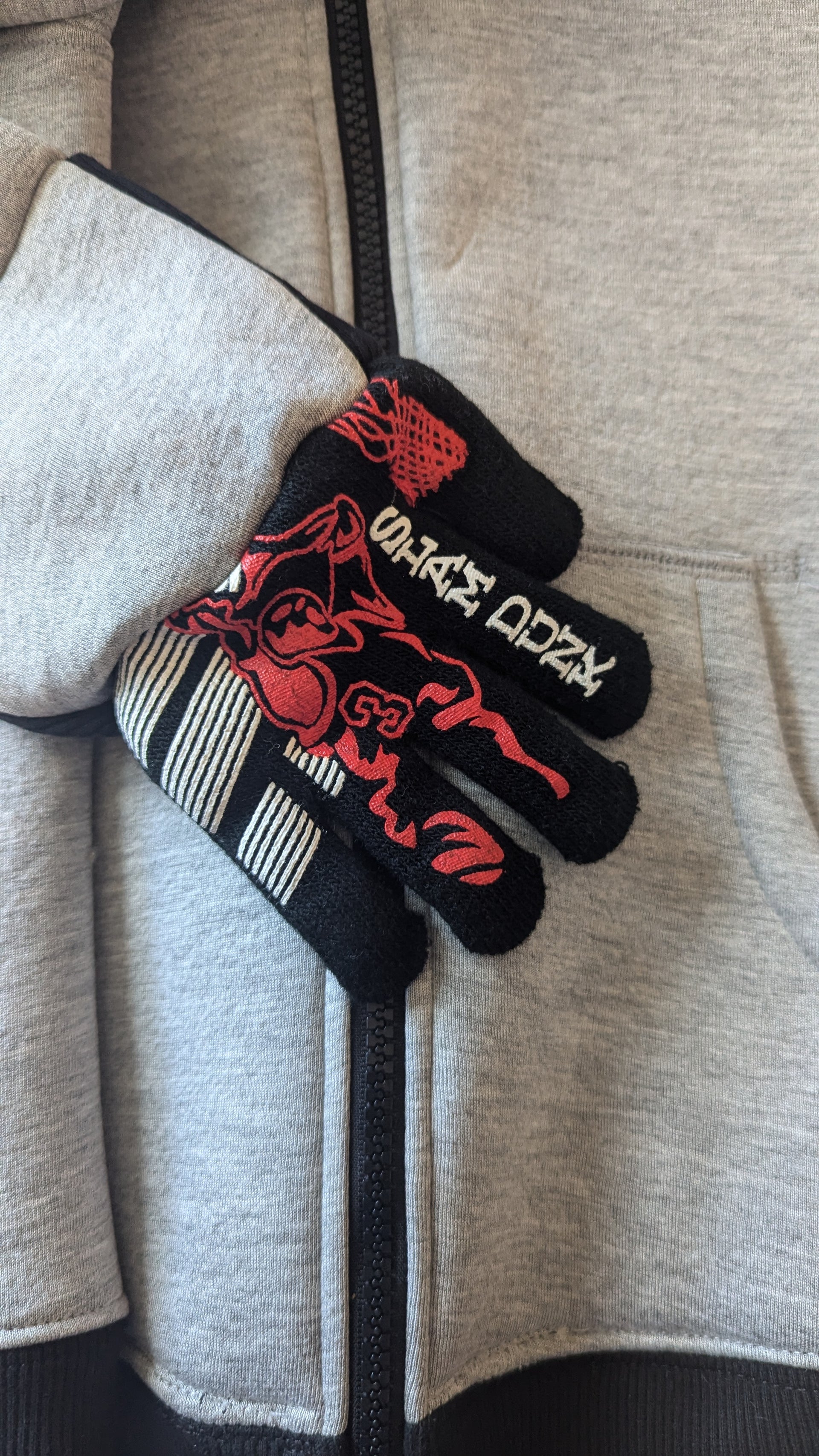 (Size 10-12) Kids Hoodie With Attached Gloves - Pick Your Gloves.