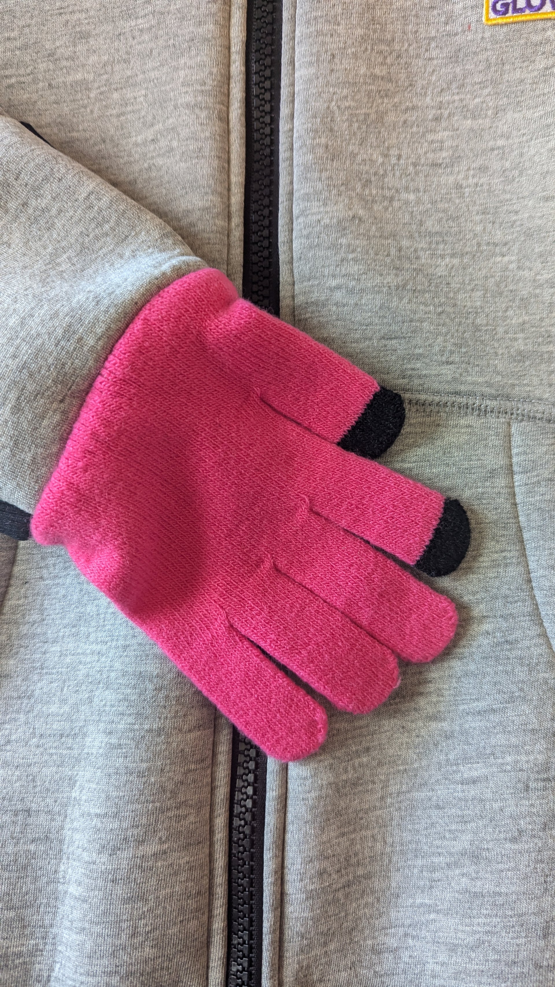 (Size 12-14) Kids Hoodie With Attached Gloves - Pick Your Gloves.
