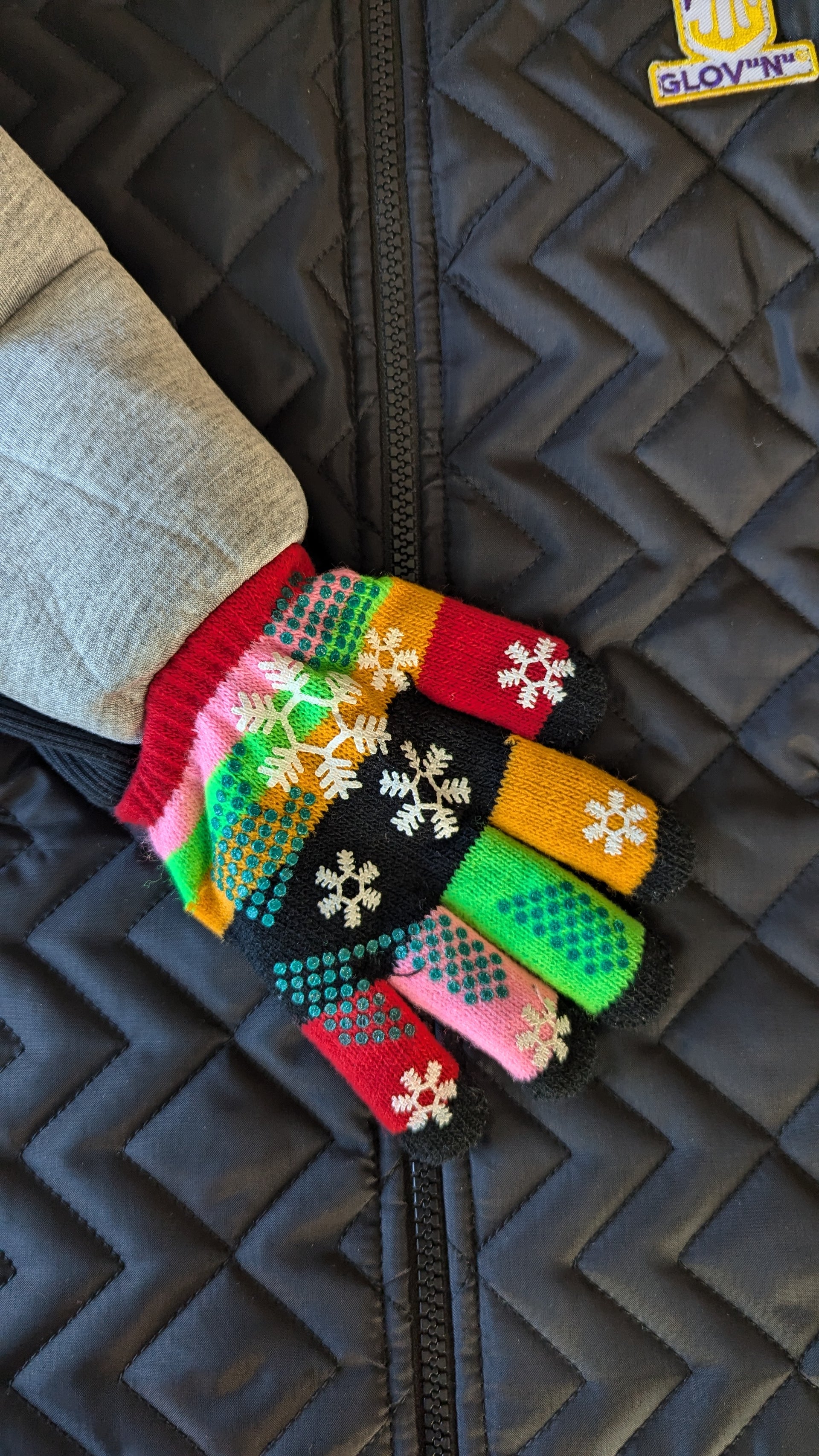 (Size 7-8) Kids Jacket With Attached Gloves - Pick Your Gloves.