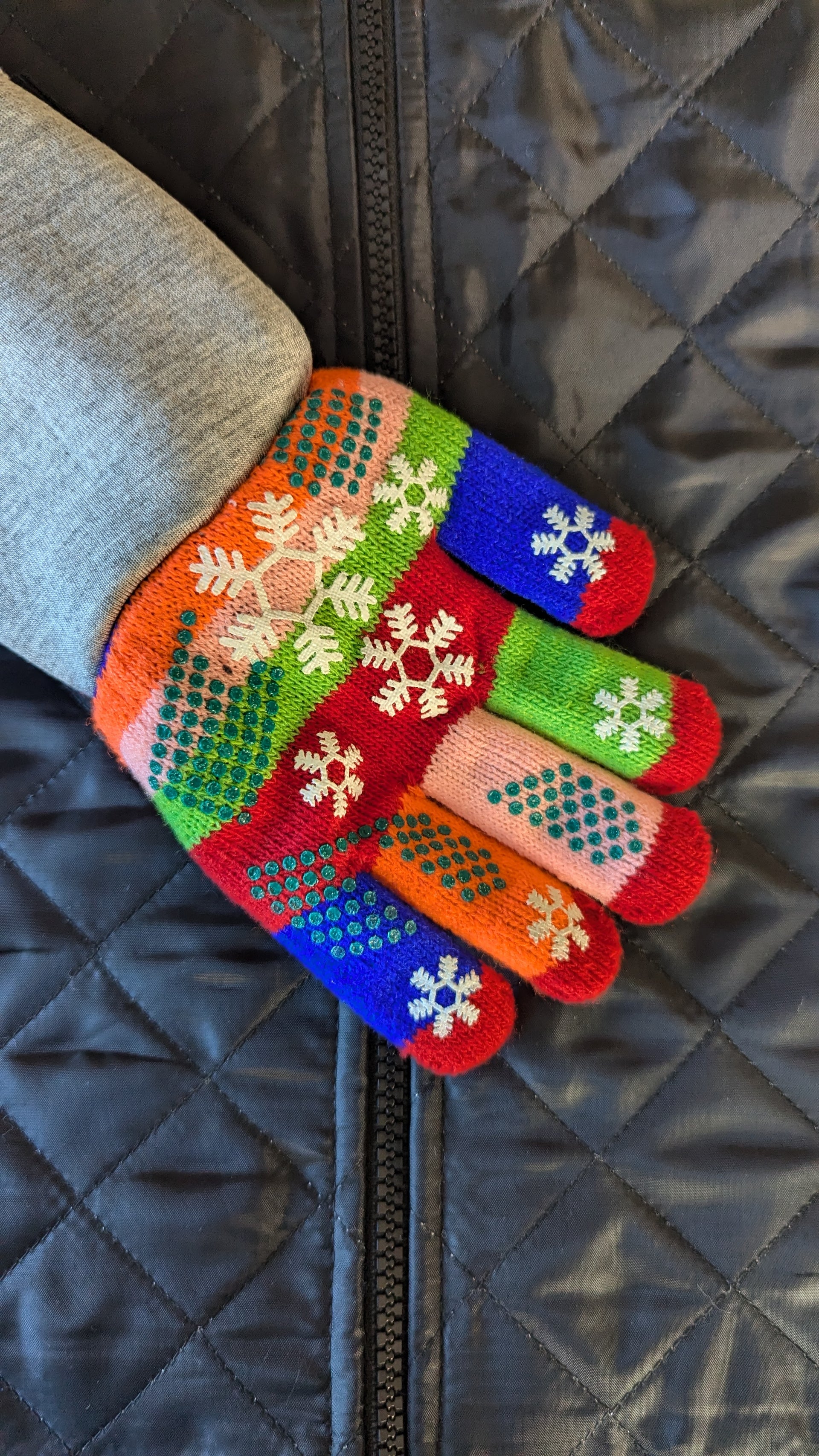 (Size 7-8) Kids Jacket With Attached Gloves - Pick Your Gloves.