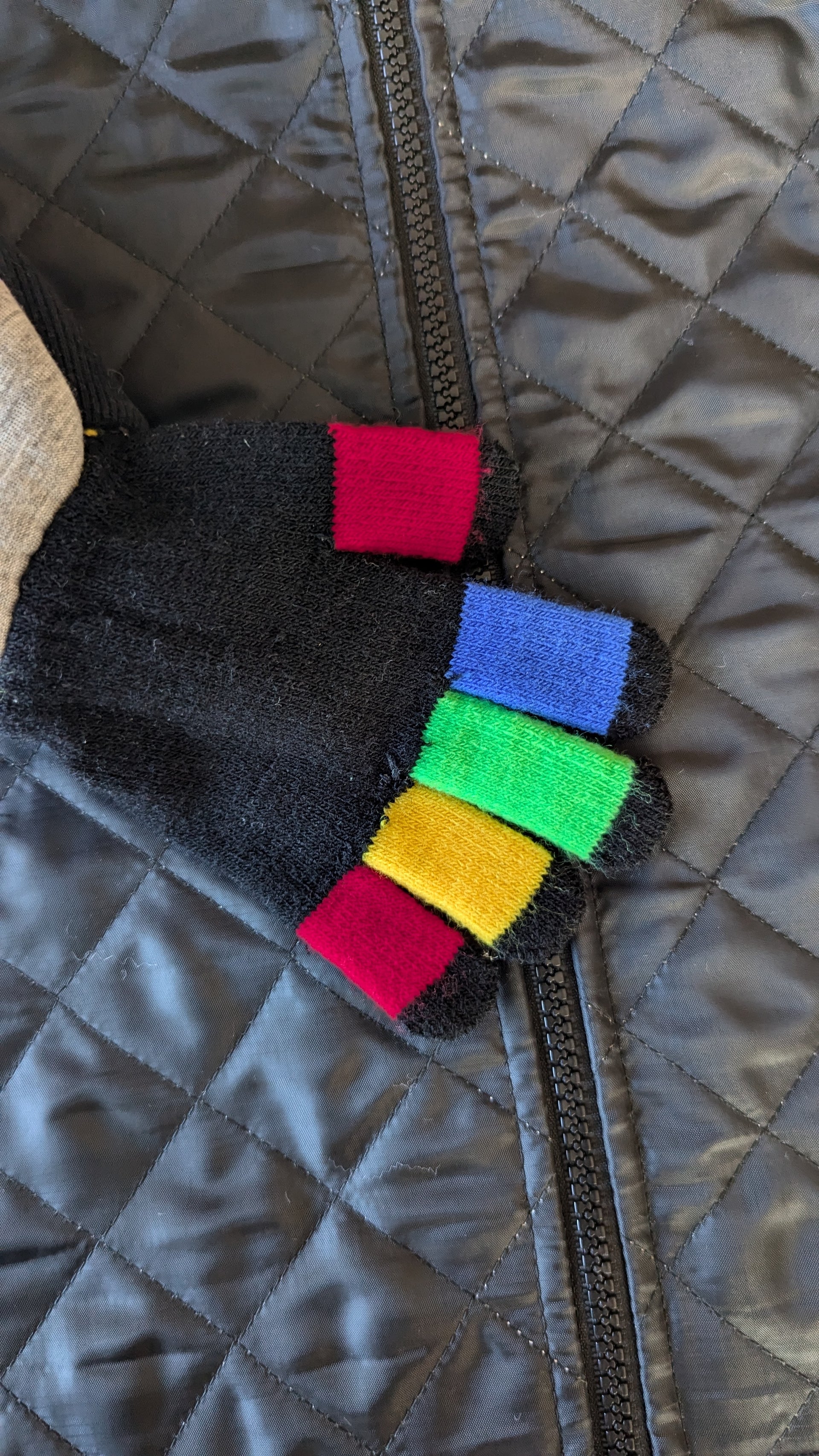 (Size 7-8) Kids Jacket With Attached Gloves - Pick Your Gloves.